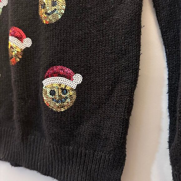 Girl’s Justice Emoji Christmas Sweater Size 8 - Picture 3 of 9